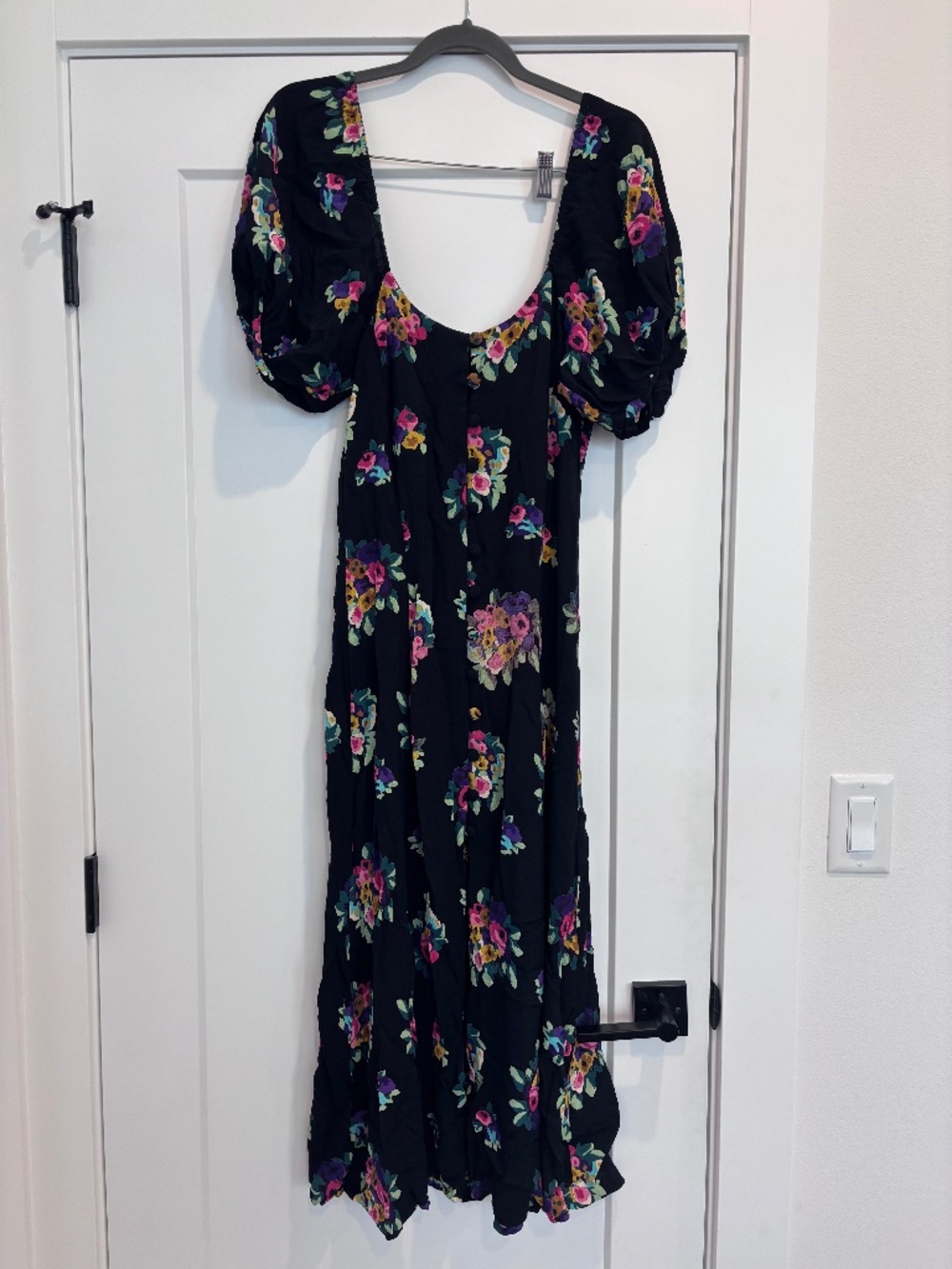Vintage Betsey Johnson Floral Midi Dress Size Small